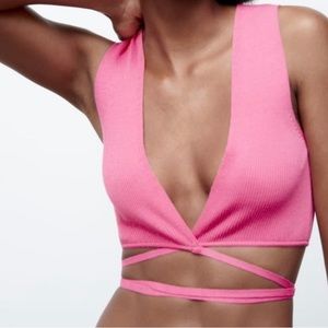 ZARA WRAP CROP TOP